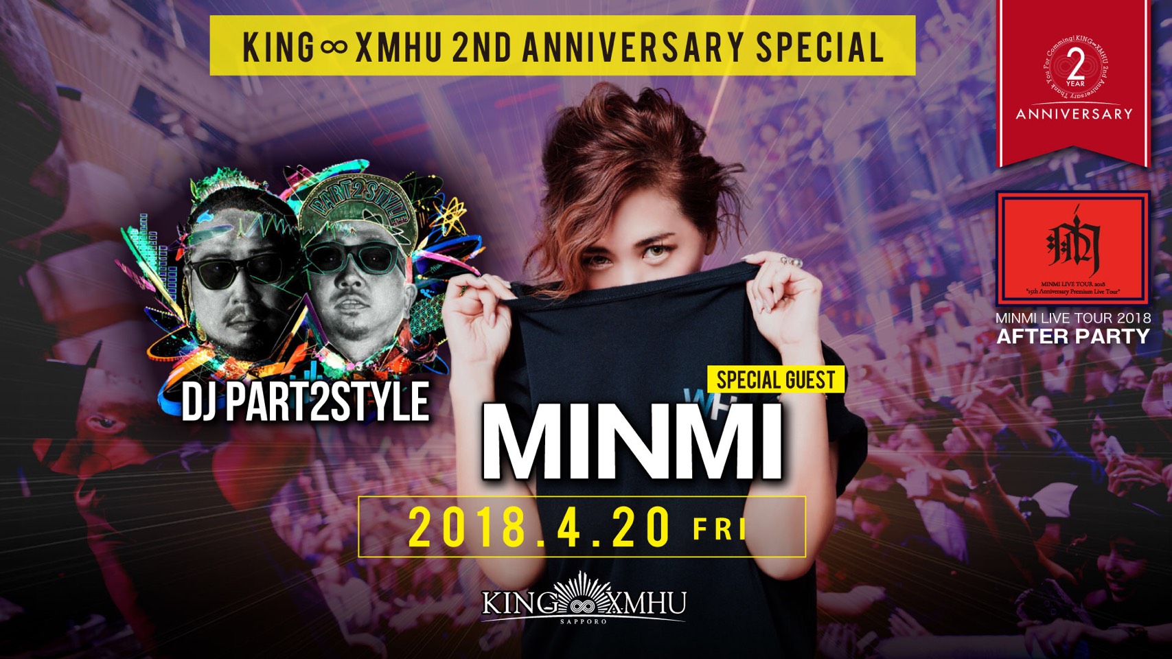 MINMI KING∞XMHU 2nd ANNIVERSARY PARTY × MINMI LIVE TOUR2018